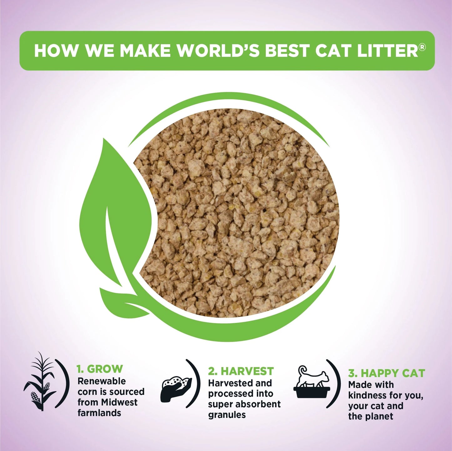 Lavender Scented Cat Litter | Flushable | 99% Dust Free | Clumping | 28 Lb