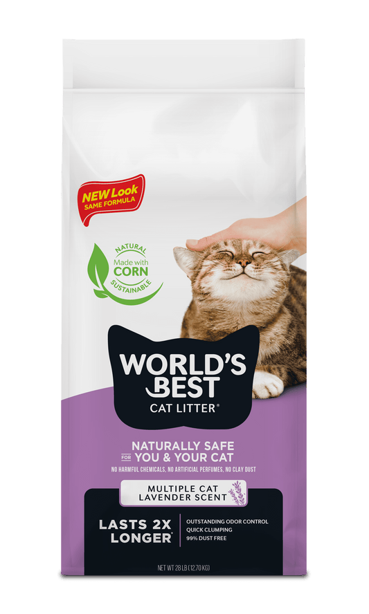 Lavender Scented Cat Litter | Flushable | 99% Dust Free | Clumping | 28 Lb