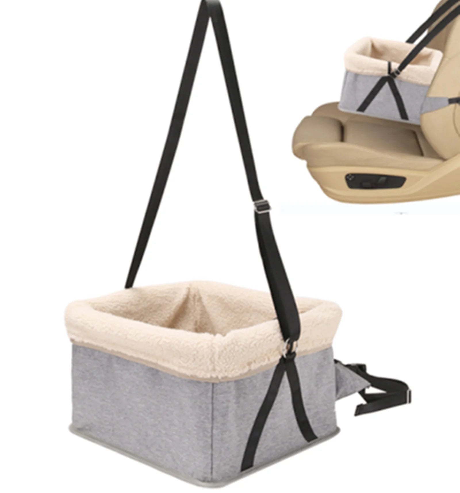 Dog Car Seat for Small Dogs, Dog Booster Car Seat for Small Dogs up to 25Lbs, Detachable and Washable Dog Car Seat with Metal Frame Construction and Safe Buckles