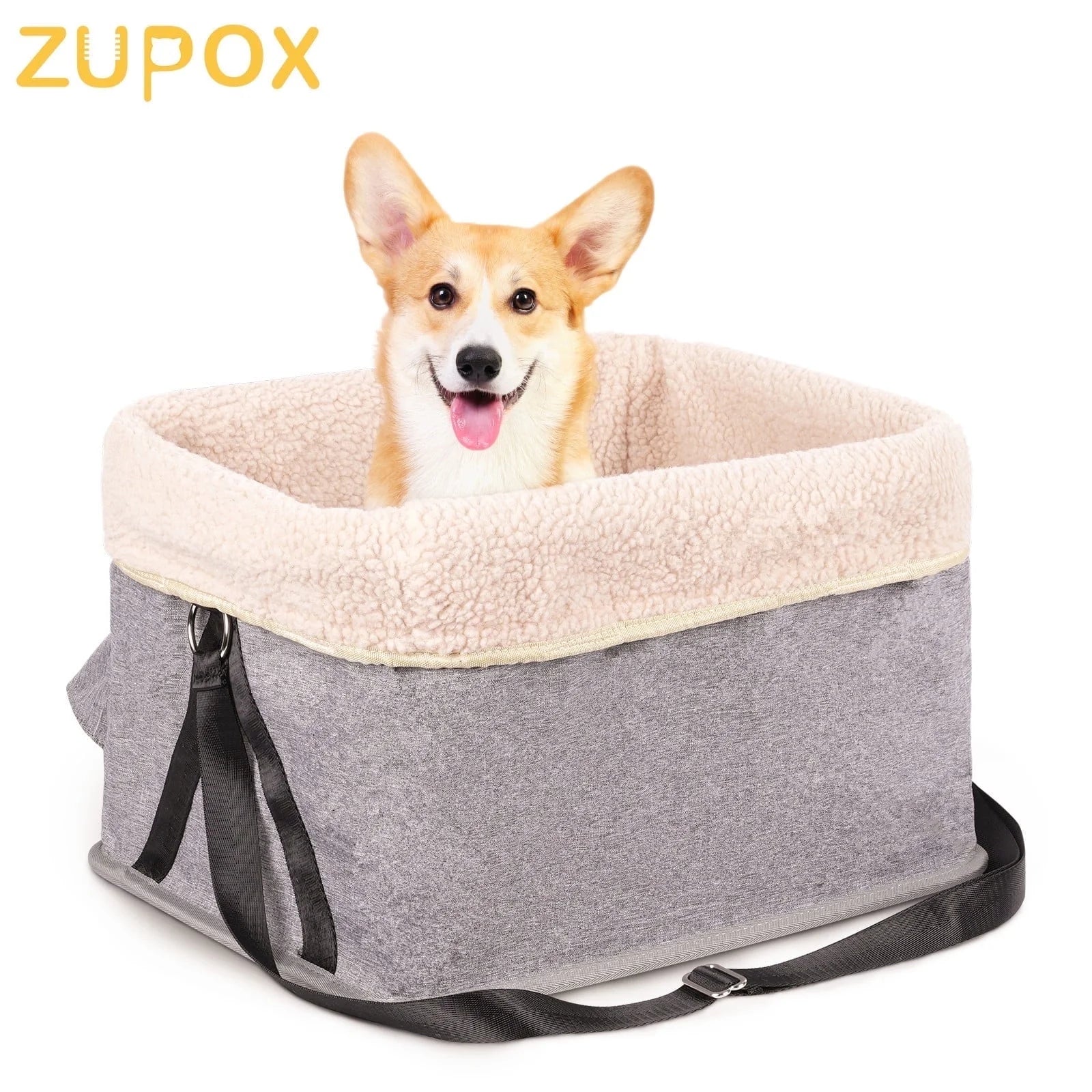 Dog Car Seat for Small Dogs, Dog Booster Car Seat for Small Dogs up to 25Lbs, Detachable and Washable Dog Car Seat with Metal Frame Construction and Safe Buckles