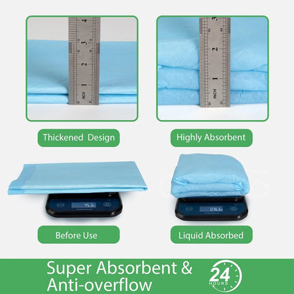 100 Pieces Puppy Pee Pads Dog Potty Training Pads Disposable Super Absorbent Leak-Proof 22" X 22"