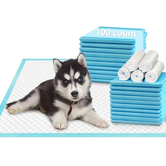 100 Pieces Puppy Pee Pads Dog Potty Training Pads Disposable Super Absorbent Leak-Proof 22" X 22"