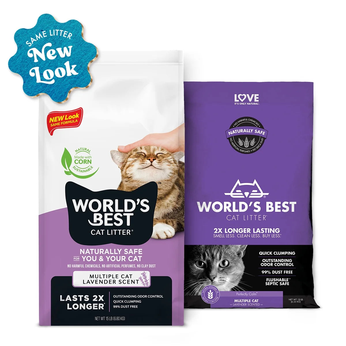 Lavender Scented Cat Litter | Flushable | 99% Dust Free | Clumping | 28 Lb