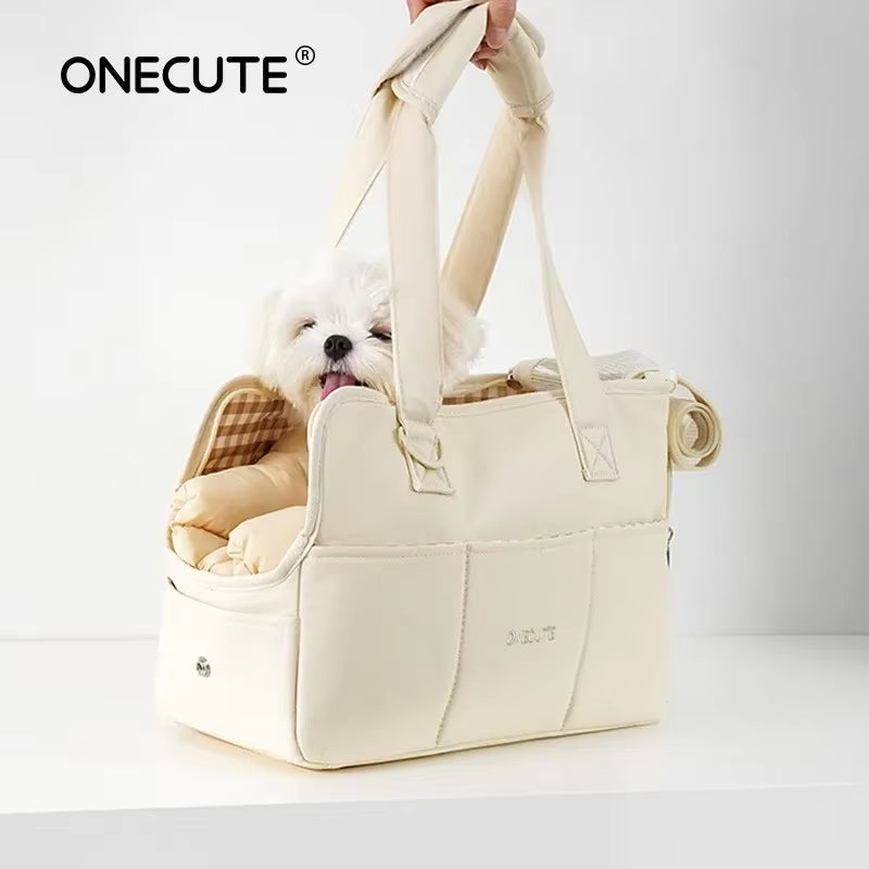 Portable Pet Carrier Bag Puppy Dog Messenger Shoulder Bags Mat Breathable Load without Mat Outdoor Transport Bag