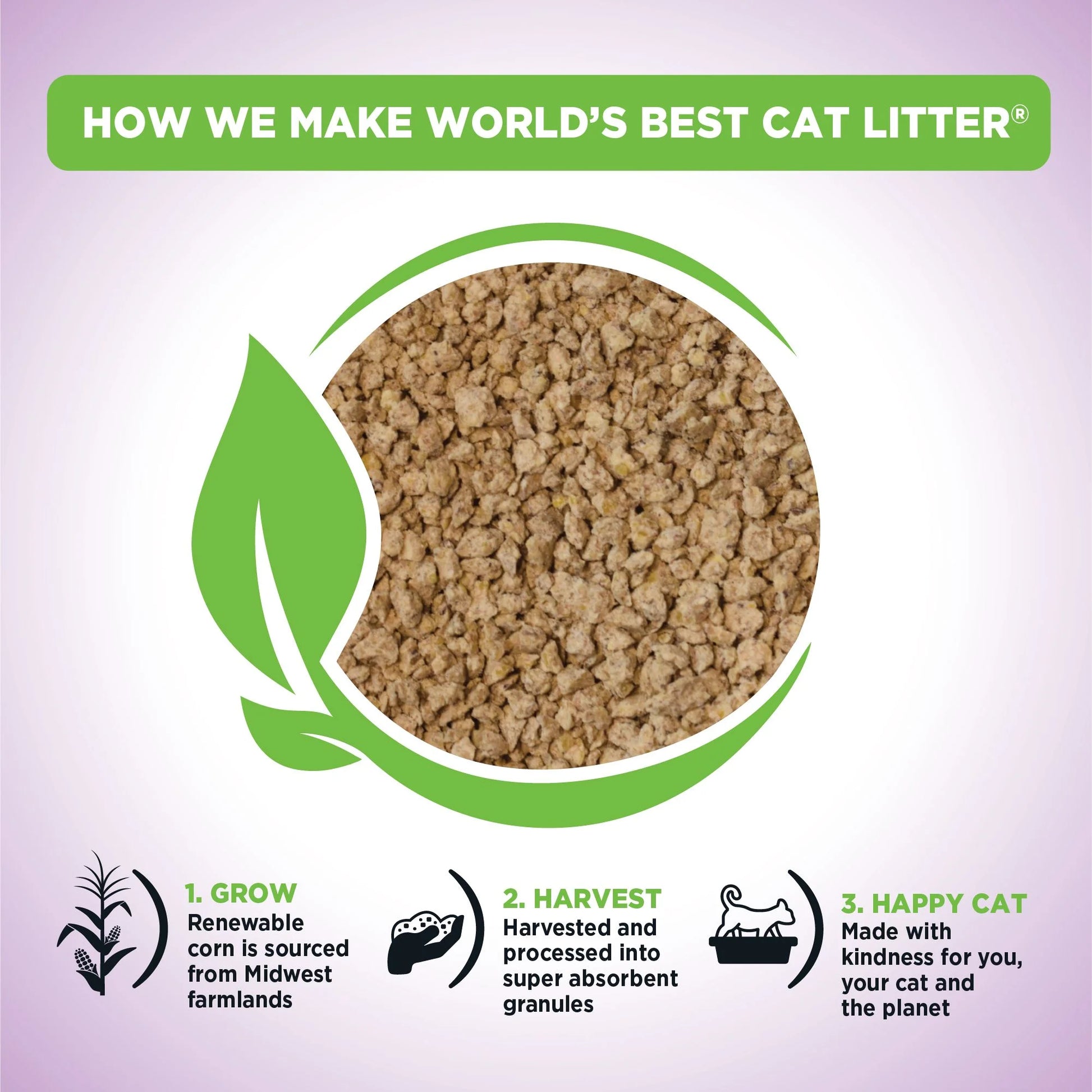 Lavender Scented Cat Litter | Flushable | 99% Dust Free | Clumping | 28 Lb