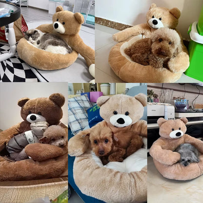 Dog Kennel Beds Dogs Plush Bed Accessories Puppy Supplies Small Medium Large Basket for Washable & Furniture Warm Pet Cats Pets