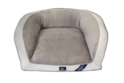 pedic Memory Foam Mini Couch Dog Bed, Grey, Small