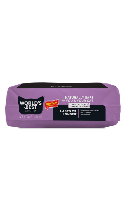 Lavender Scented Cat Litter | Flushable | 99% Dust Free | Clumping | 28 Lb