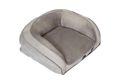 pedic Memory Foam Mini Couch Dog Bed, Grey, Small