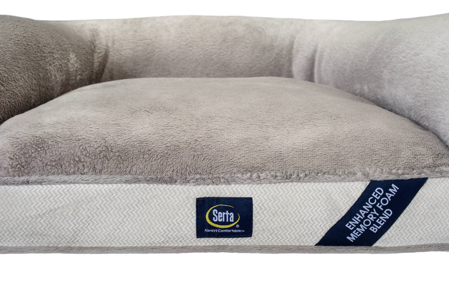 pedic Memory Foam Mini Couch Dog Bed, Grey, Small