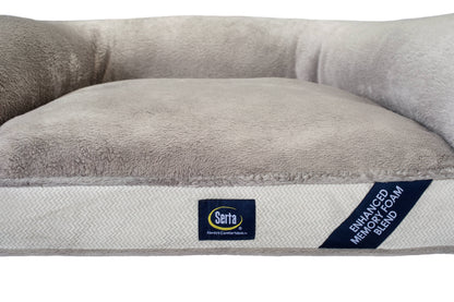 pedic Memory Foam Mini Couch Dog Bed, Grey, Small