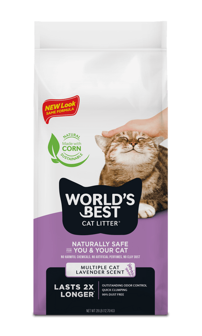 Lavender Scented Cat Litter | Flushable | 99% Dust Free | Clumping | 28 Lb