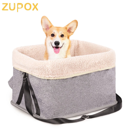 Dog Car Seat for Small Dogs, Dog Booster Car Seat for Small Dogs up to 25Lbs, Detachable and Washable Dog Car Seat with Metal Frame Construction and Safe Buckles
