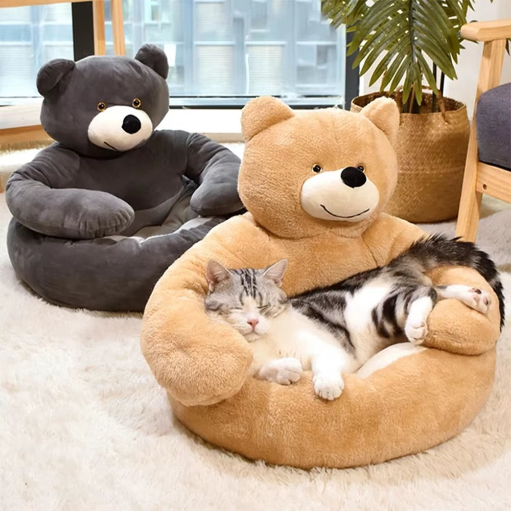 Dog Kennel Beds Dogs Plush Bed Accessories Puppy Supplies Small Medium Large Basket for Washable & Furniture Warm Pet Cats Pets